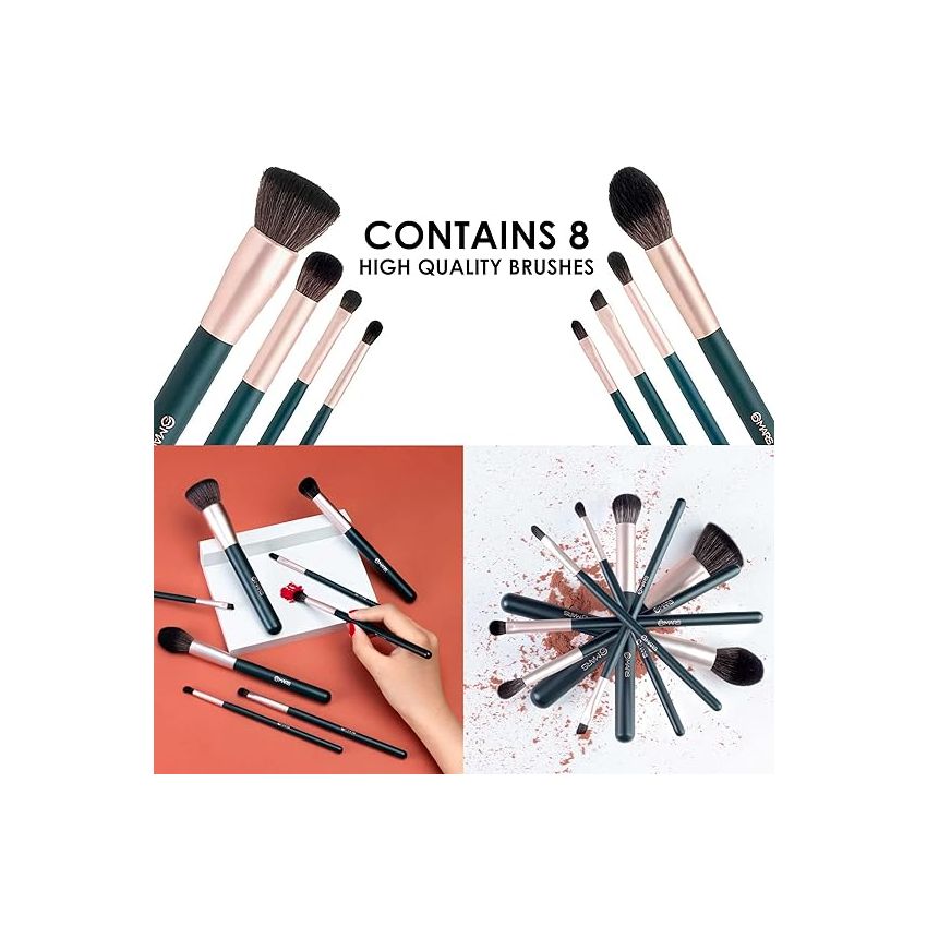 MARS Tools of Titan Brush Set of 8 with Holder | Face Makeup Brush Set with Ultra Soft Bristles (PACK OF 8)