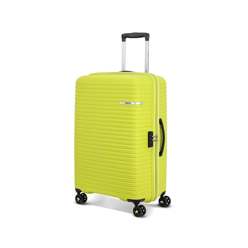 American Tourister Liftoff 79 Cms Large Check-in Polypropylene Hard Sided Double Spinner 4 Wheel Luggage/Trolley Bag/Suitcase (Apple Green)