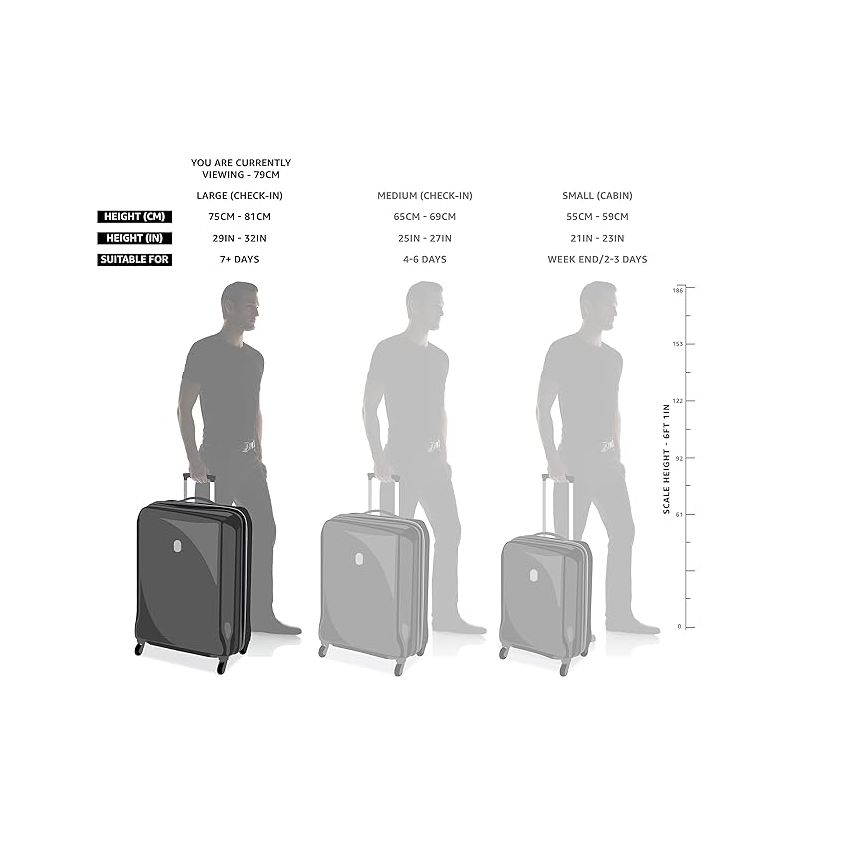 American Tourister Liftoff 79 Cms Large Check-in Polypropylene Hard Sided Double Spinner 4 Wheel Luggage/Trolley Bag/Suitcase (Apple Green)