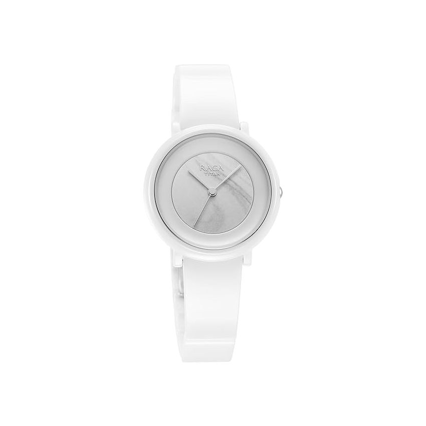 Titan Analog White Dial Women's Watch-95145KC01