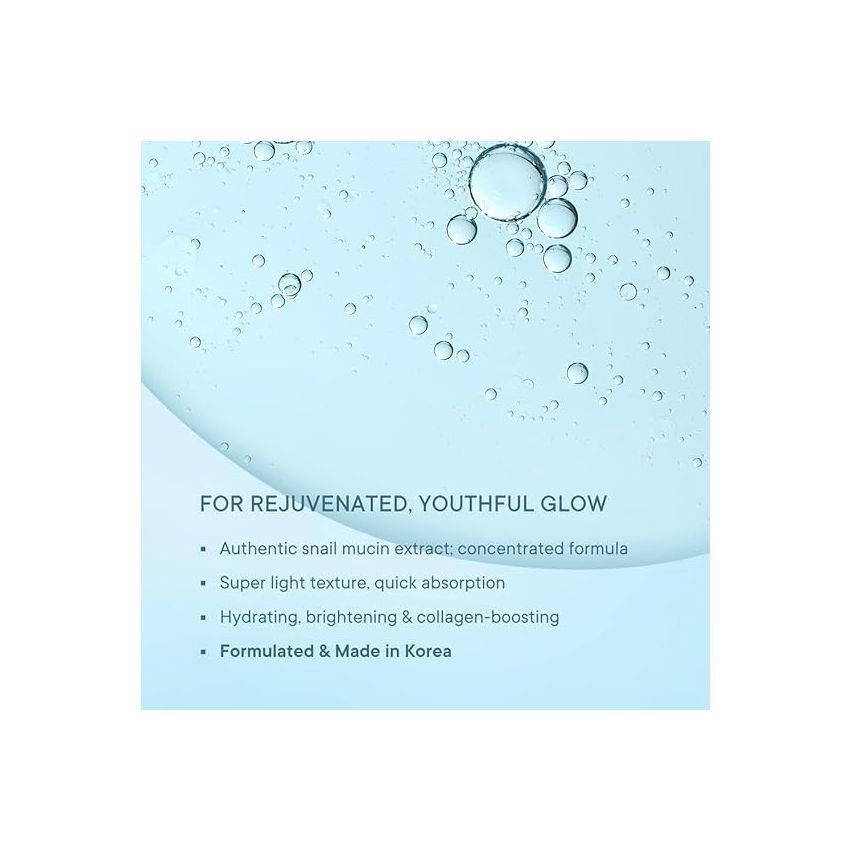 Quench 96% Snail Mucin Collagen Boost Serum with Niacinamide & Hyaluronic Acid | 72 Hours Hydration | Formulated & Made in Korea | Dewy Soft & Plump Skin | Prevents Early Signs of Ageing (30ml)