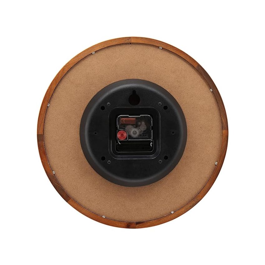 Titan Classic Wooden Analog Wall Clock with White Dial and Silent Sweep - 30 Cm X 30 Cm (Medium)