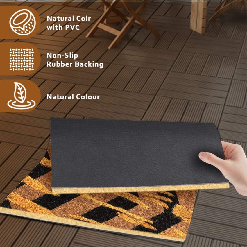 Onlymat Natural Coir Art Printed Doormat - 29.53