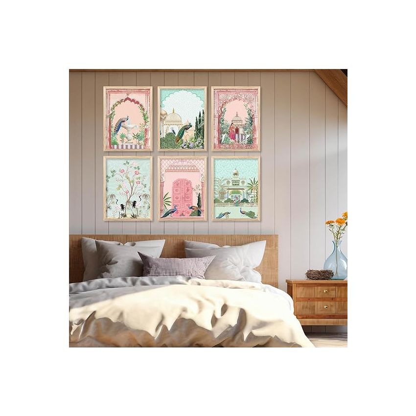 kotart Traditional Pichwai Wall Art Paintings with Frame for Home Decor - Framed Wall Painting for Living Room Bedroom Office Room Decor - Painting for Wall Decoration - (13x17 inch, A)
