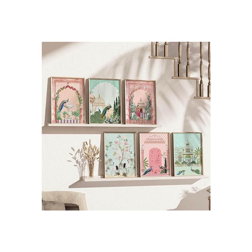 kotart Traditional Pichwai Wall Art Paintings with Frame for Home Decor - Framed Wall Painting for Living Room Bedroom Office Room Decor - Painting for Wall Decoration - (13x17 inch, A)