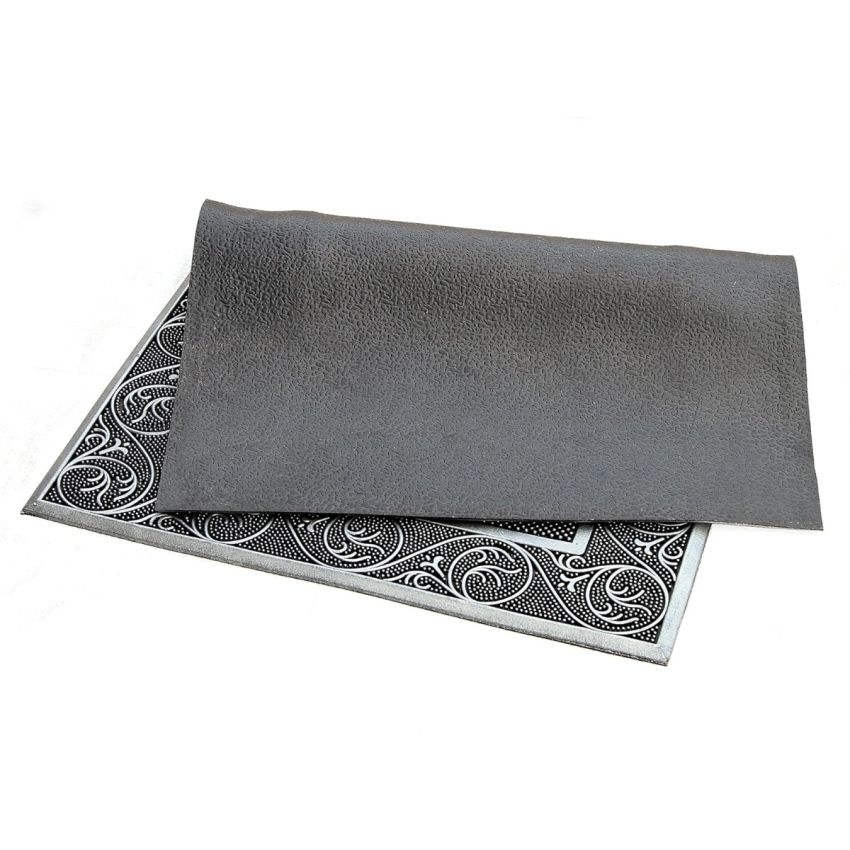 Onlymat Non-Slip Acupressure Rubber Door Mat - 90 x 60cm, for Main Door, Bedroom, Entrance, Kitchen, Home, Entryway, Office, Shop, Outdoor, Bed room (Silver)