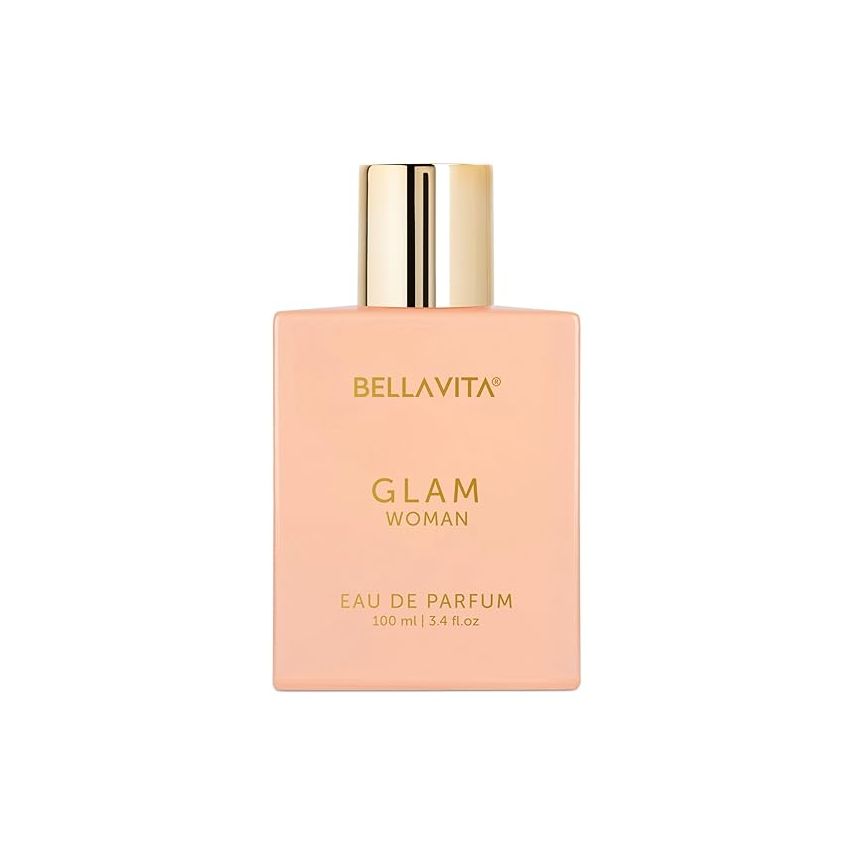 Bella Vita Luxury GLAM Woman Eau De Parfum With African Orange, Jasmine & Patchouli Premium, Long Lasting Floral & Woody Fragrance Liquid EDP For Women, 100ml