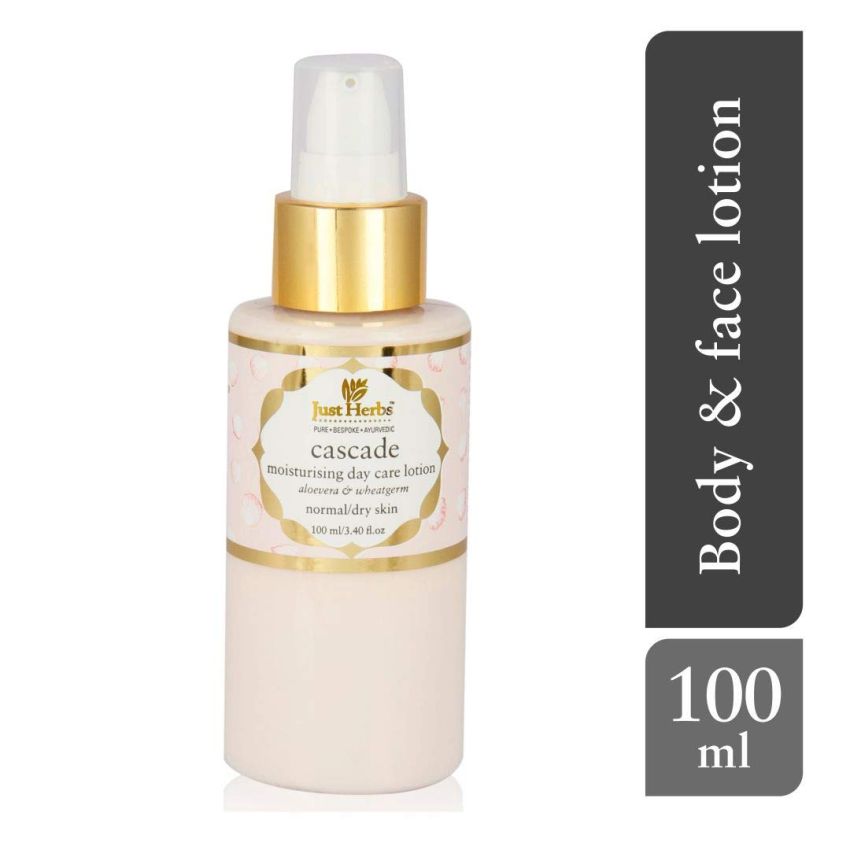 Just Herbs Natural Alchol Free Rose Water Spray & Just Herbs - Cascade Moisturizing Day Care Face and Body Lotion