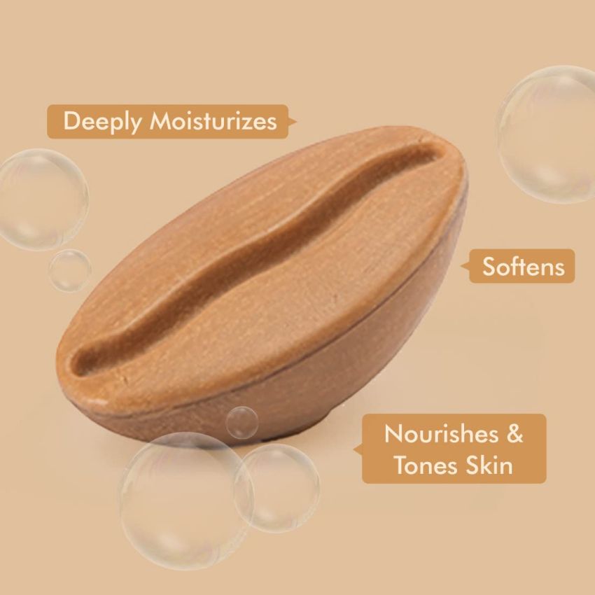 mCaffeine Moisturizing Coffee Bath Soap For Tan Removal | With Coffee, Cocoa Butter & Almond Milk | Cream Bathing Soap For Nourishing and Softening Skin | 100% Vegan Soap with Rich Creamy Coffee Aroma