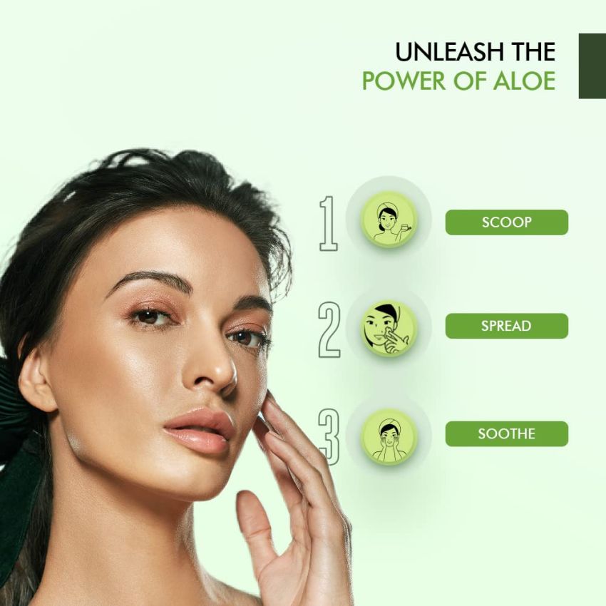 LAKMÉ 9 To 5 Naturale Aloe Aqua Hydrating Face Gel 50 G, With 100% Natural Aloe Vera, Lightweight Cooling Moisturizer - Moisturizes & Brightens Skin