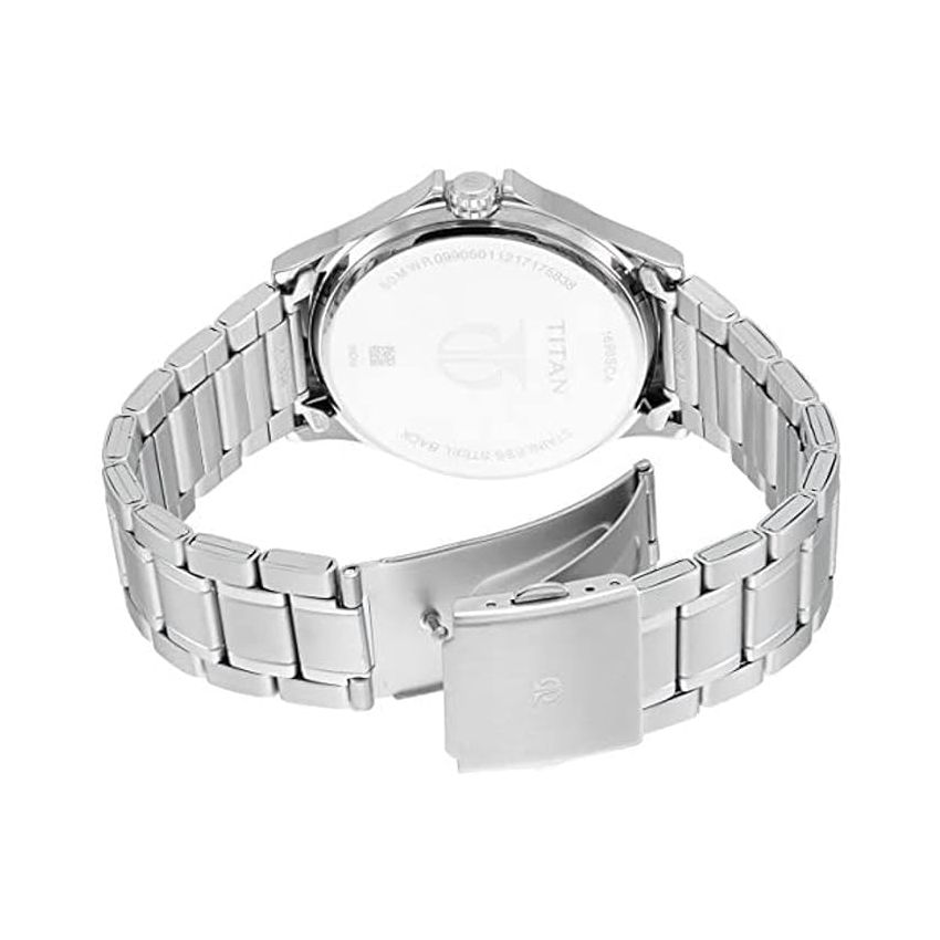 Titan Blue Dial Quartz Multifunction Stainless Steel Strap Watch for Men-NS1698SM02