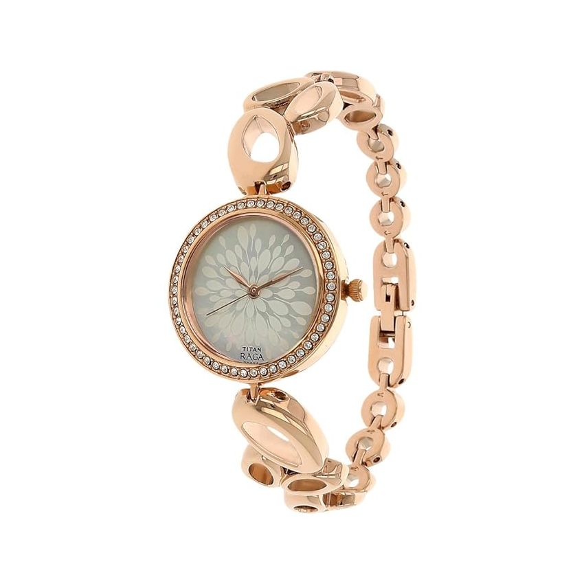 Titan Raga Garden of Eden Mother of Pearl Dial Analog Metal Strap Watch for Women-NS2539WM01/NT2539WM01