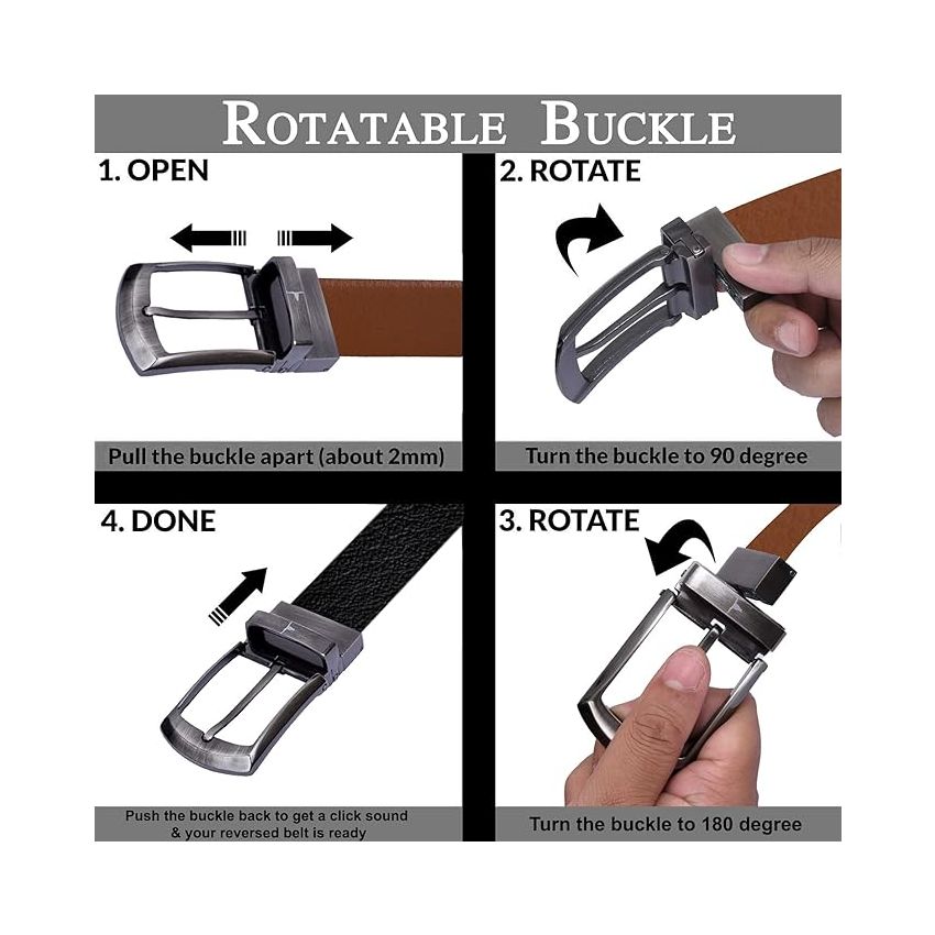 URBAN FOREST Andrew Formal Reversible Belt for Men