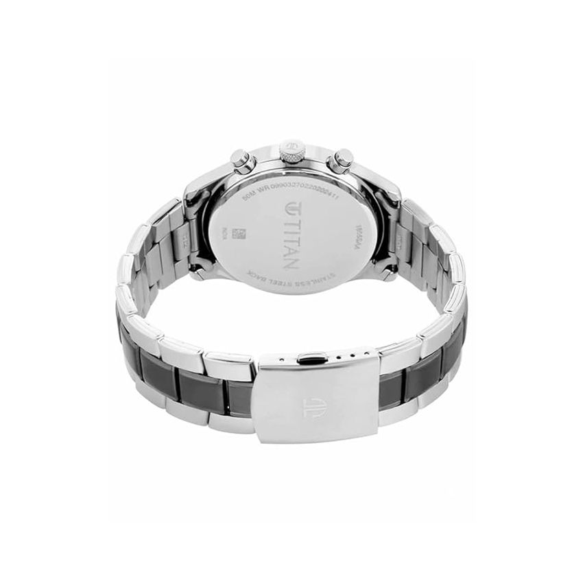 Titan Men's Metropolitan Charm: Men's Multifunctional Anthra Watch with Metallic Accents-NS1805KM02/NT1805KM02