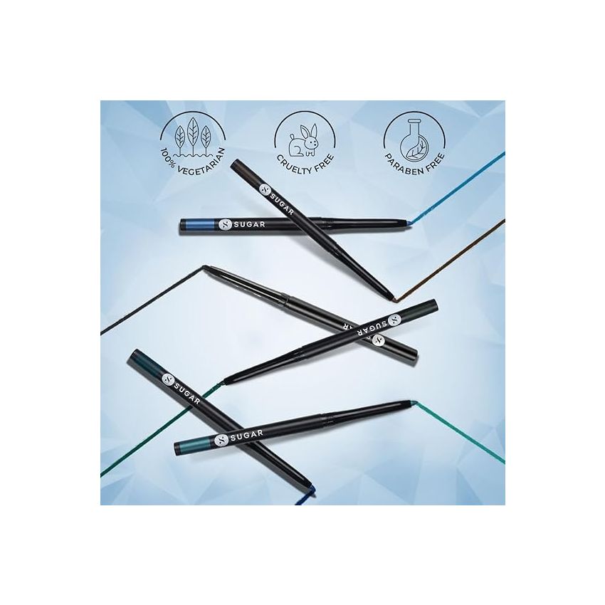 SUGAR Cosmetics Kohl of Honour Intense Kajal | Upto 12 hrs | Smudge Proof & Waterproof Kajal | Matte Finish | Twist Up Kajal Pencil | Paraben Free - Aqua Lung