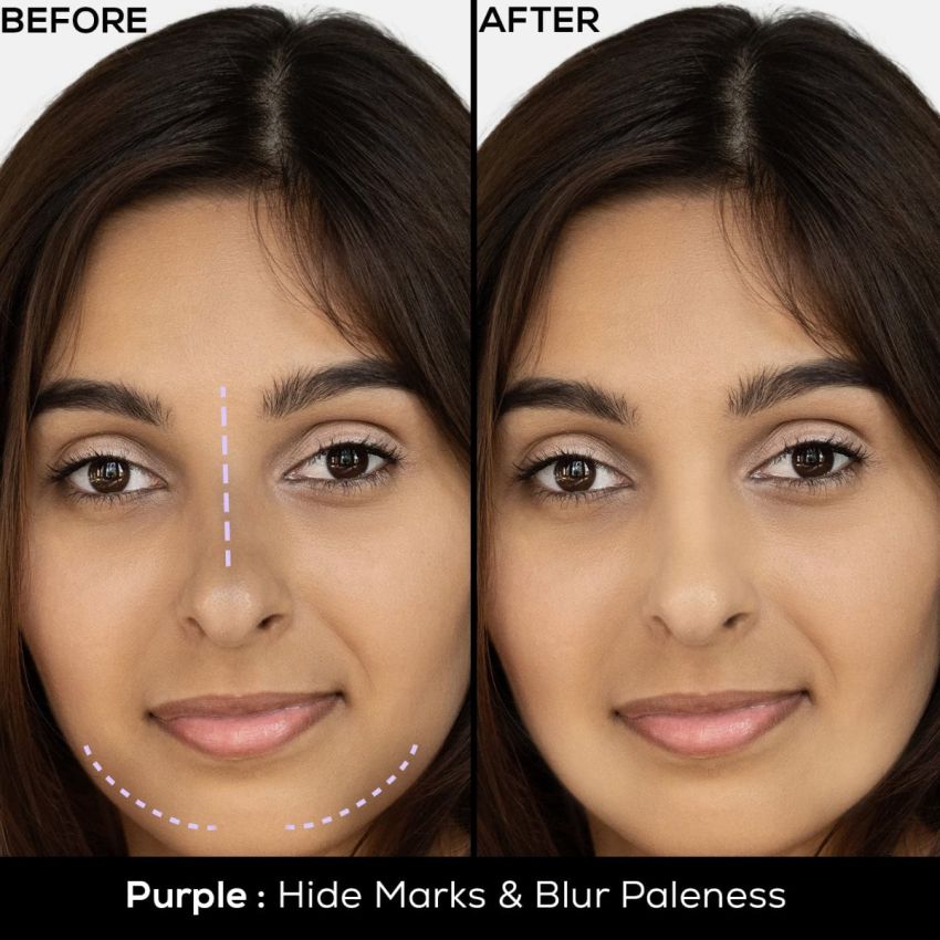 RENEE Addict Conceal & Correct, Purple 2.5ml| Medium To Full Coverage, Highly Blendable, Smooth, Creaseless Matte Finish| Lightweight, Hydrating, Long Stay Formula| Infused with Vitamin E & Argan Oil