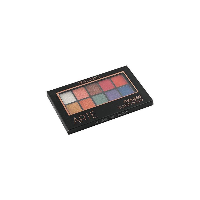 Swiss Beauty Arte Mousse 10 Colors Eyeshadow Palette| Long Wearing And Easily Blendable Eye Makeup Palette With Applicator | Shade-01, 12Gm |