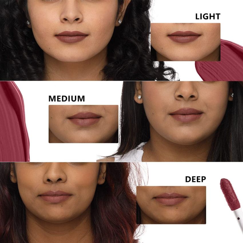 Plum Matte In Heaven Liquid Lipstick | Non-Drying | Smudge-Proof | 100% Vegan & Cruelty Free | Grape Expectations - 134 (Ashy Mauve)