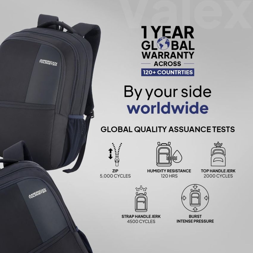 American Tourister Valex 28 Ltrs Large Laptop Backpack Blue