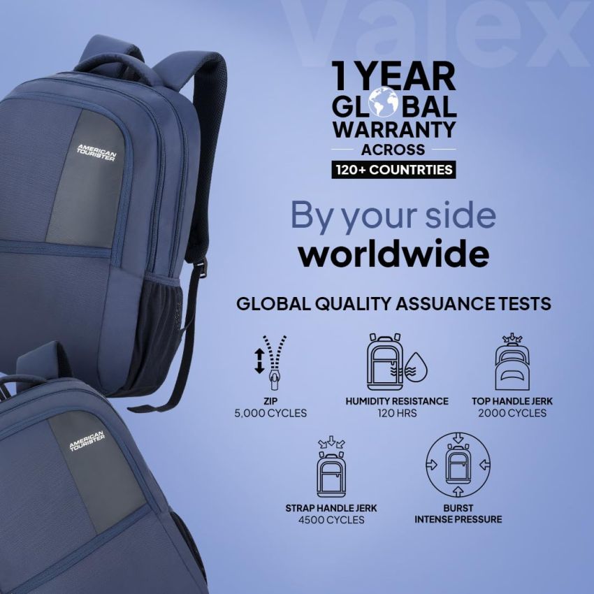 American Tourister Valex 28 Ltrs Large Laptop Backpack Navy