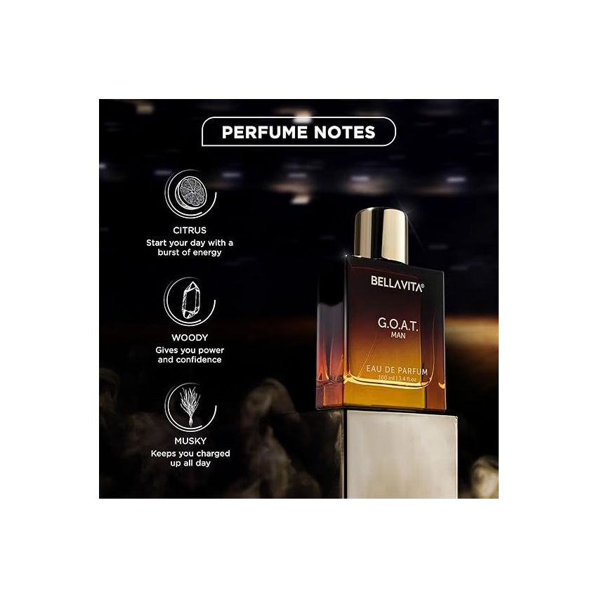 Bella Vita Luxury Best Of Men Perfumes Combo, Pack Of 3 Premium Long Lasting Edp Fragrance Scents - G.O.A.T, B.L.U, Klub, 100 Ml Each, Wood, Liquid