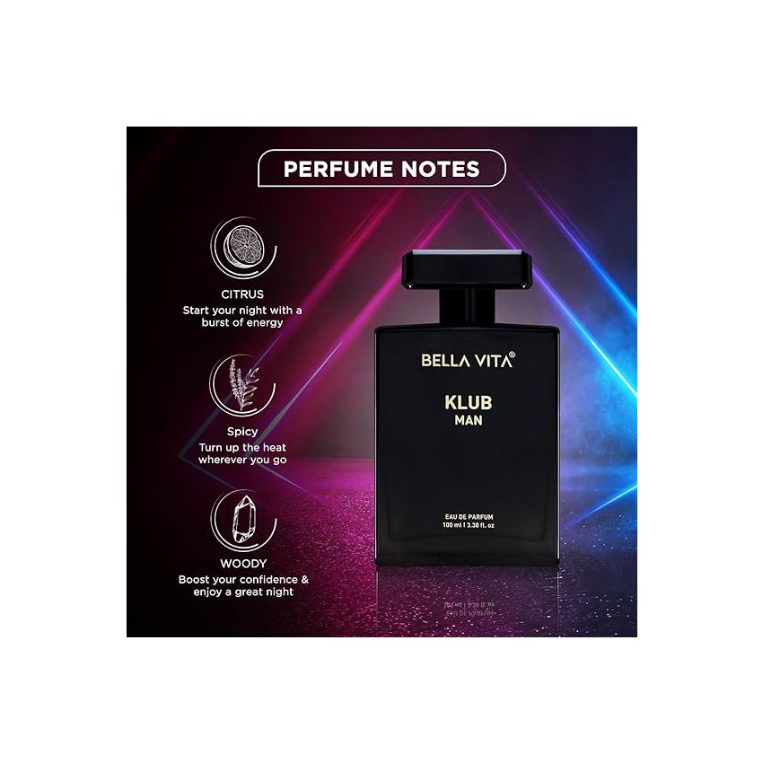 Bella Vita Luxury Best Of Men Perfumes Combo, Pack Of 3 Premium Long Lasting Edp Fragrance Scents - G.O.A.T, B.L.U, Klub, 100 Ml Each, Wood, Liquid