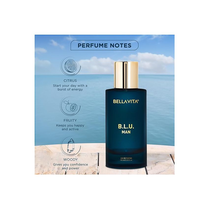 Bella Vita Luxury Best Of Men Perfumes Combo, Pack Of 3 Premium Long Lasting Edp Fragrance Scents - G.O.A.T, B.L.U, Klub, 100 Ml Each, Wood, Liquid