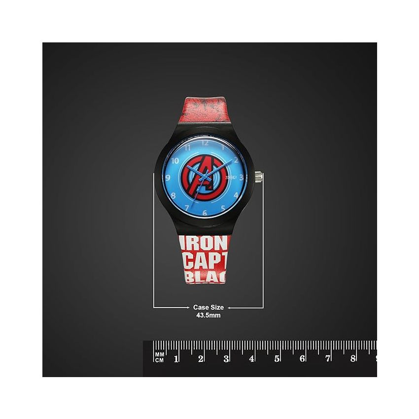 Zoop Marvel Avengers Interchangable Watch Set with Blue Dial & Multicoloured Strap for Boys Kids, from House of Titan