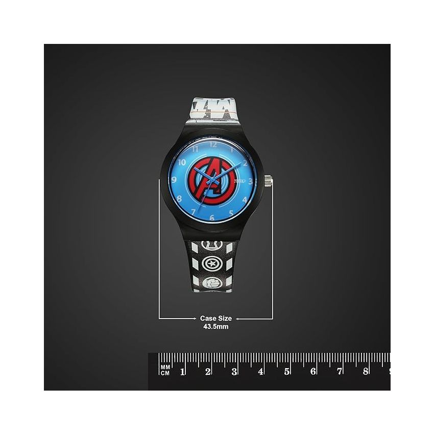 Zoop Marvel Avengers Interchangable Watch Set with Blue Dial & Multicoloured Strap for Boys Kids, from House of Titan