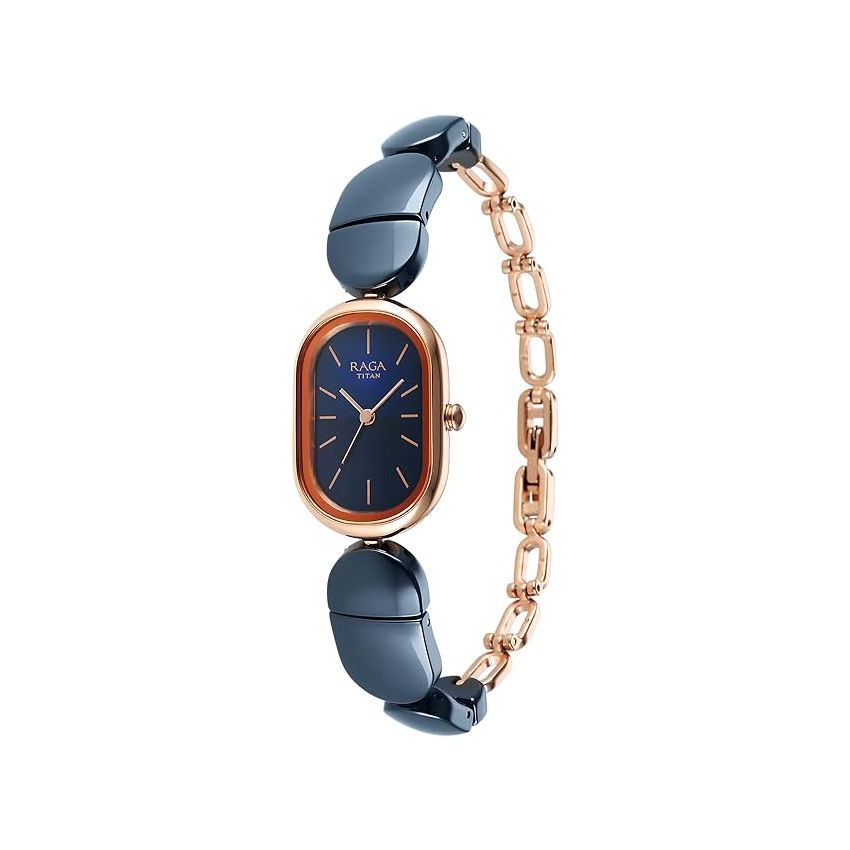 Titan Analog Blue Dial Women's Watch-95147KD01
