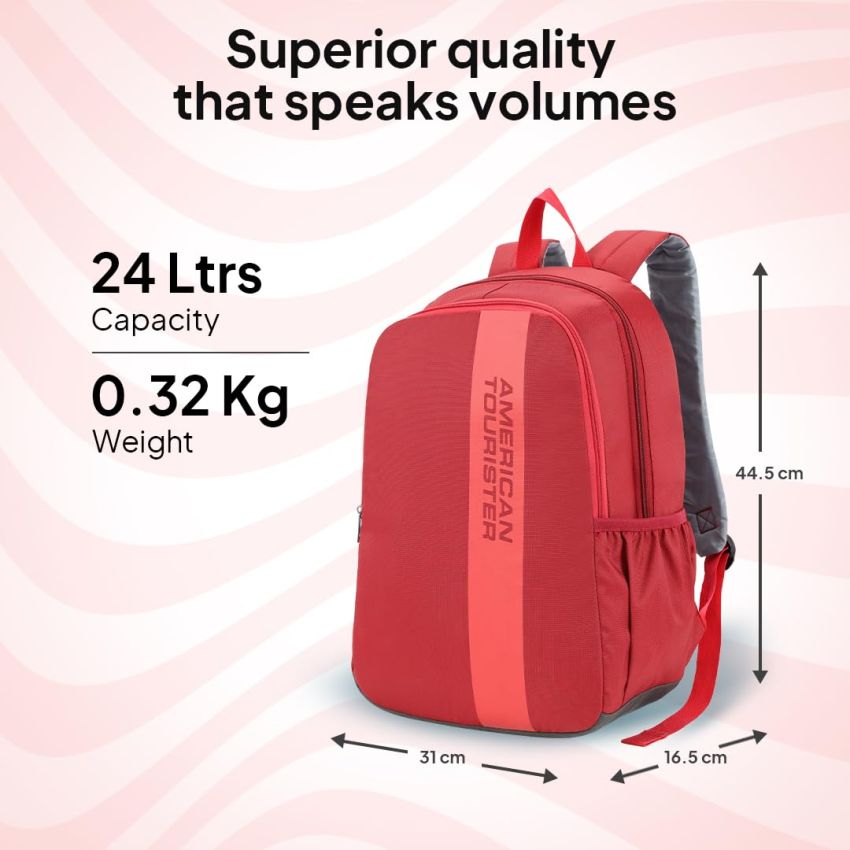 American Tourister WAVE 24 Ltrs Medium Polyester Casual Backpack