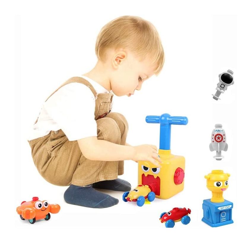 Cable World Balloon Launcher for Kids, Power Balloon Car Toy for Kids, Manual Balloon Pump Cars Toys for Boys Girls (Multi Color) set of 20 material Plastic;Acrylonitrile Butadiene Styrene
