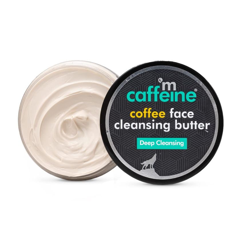 mCaffeine Coffee Face Cleansing Butter with Shea Butter & Vitamin E| Moisturizing Face Cleanser and Makeup Remover| Cleansing Balm for Waterproof Makeup | Gentle on skin | For All Skin Types - 100g