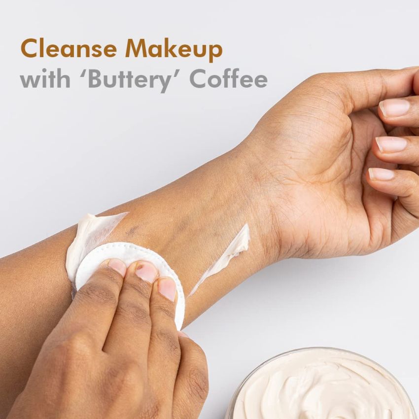 mCaffeine Coffee Face Cleansing Butter with Shea Butter & Vitamin E| Moisturizing Face Cleanser and Makeup Remover| Cleansing Balm for Waterproof Makeup | Gentle on skin | For All Skin Types - 100g