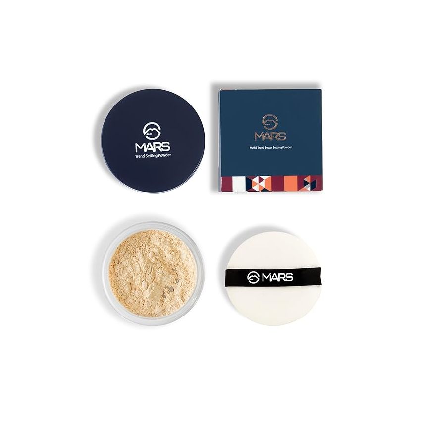MARS Trend Setting Matte Loose Powder For All Skin Types | Lightweight & Long Lasting | Ultra Fine Setting Powder For All Skin Types For Face Makeup (8.0 Gm) 02-Banana, Yellow