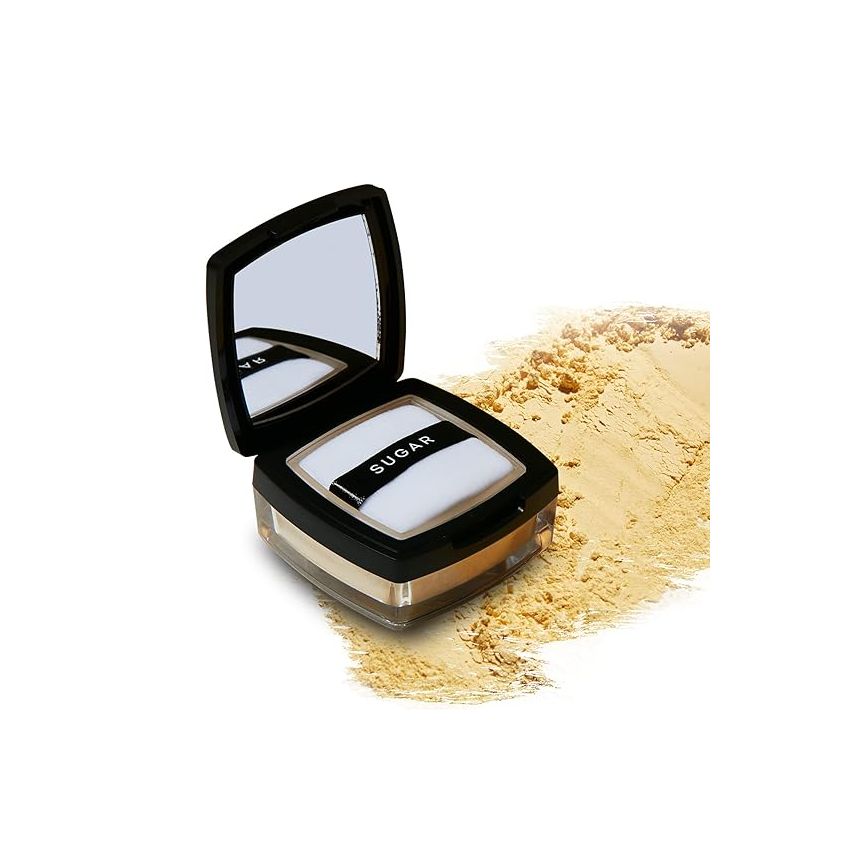 SUGAR Cosmetics All Set To Go Banana Powder | Setting Powder for Mattified Skin | Oil-Controlling & Smooth Application | 7gm