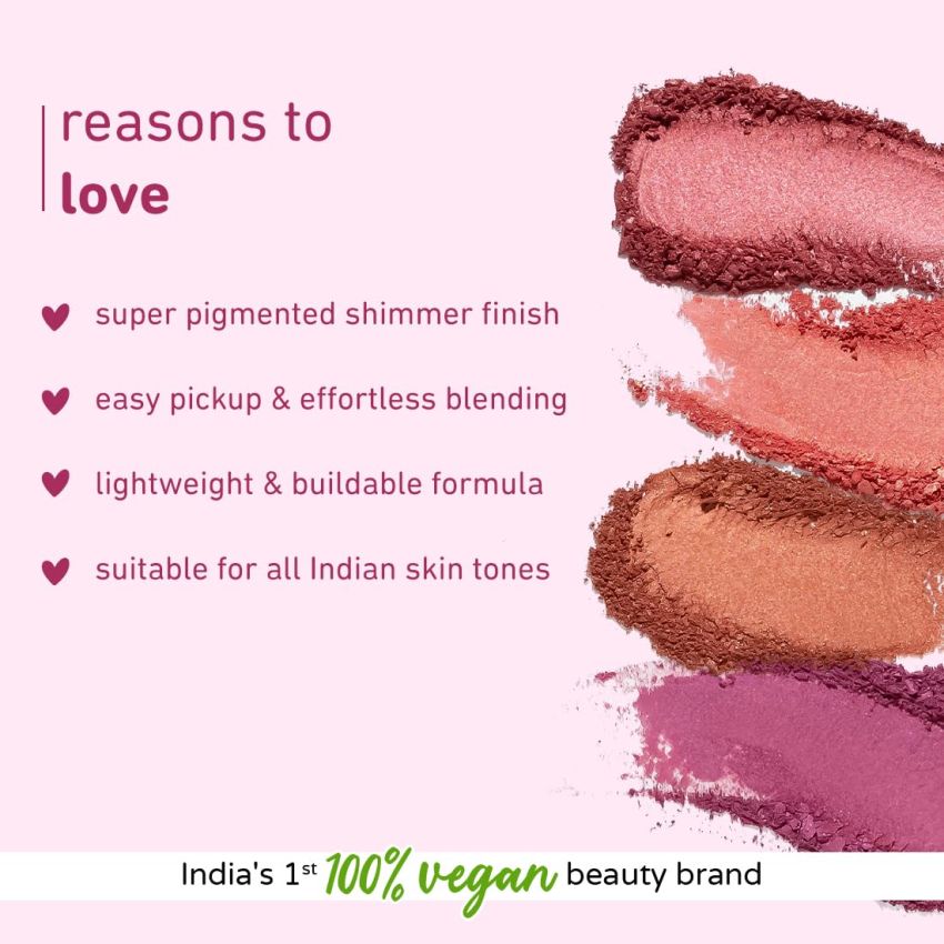 Plum Cheek-A-Boo Shimmer Blush | Highly Pigmented | Effortless Blending | 100% Vegan & Cruelty Free | 127 Bare Necessity