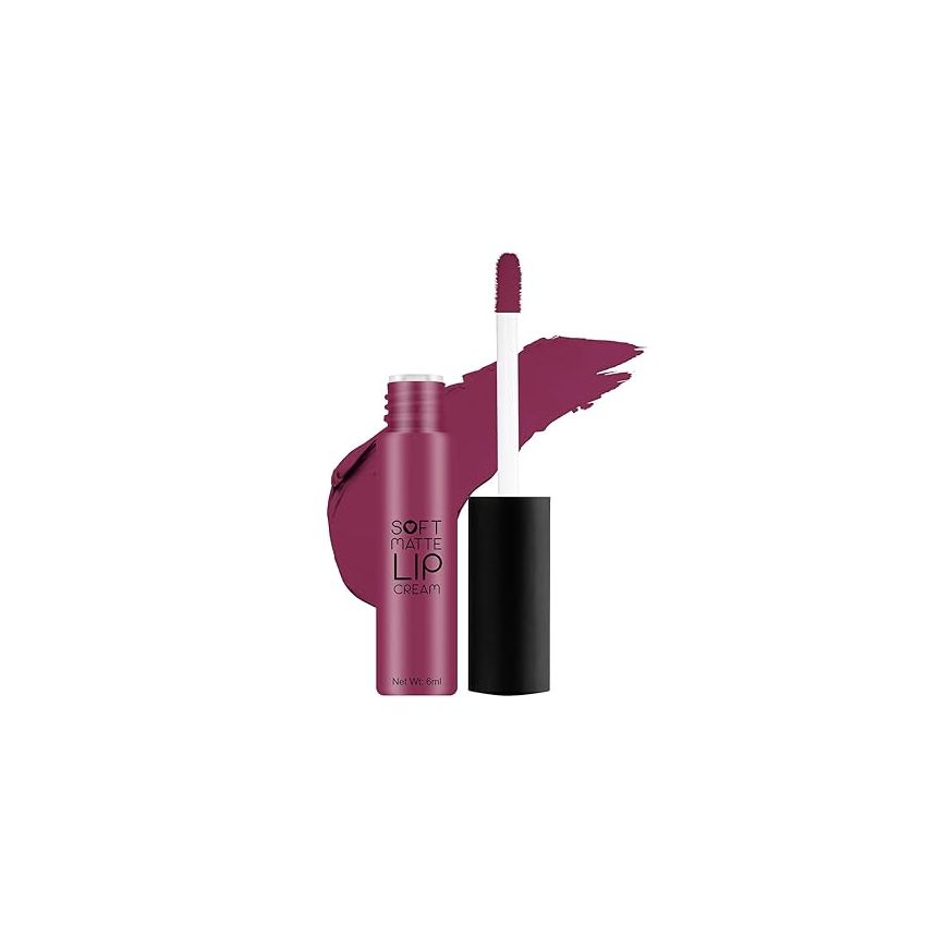 Swiss Beauty Soft Matte Lip Cream Weightless Lipstick | Long Lasting Lipstick With Velvety Finish | Shade- Big Berry, 6ml