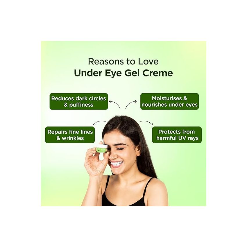 Bella Vita Organic EyeLift Hydrating Natural Under Eye Cream Gel for Dark Circles, Puffy Eyes, Wrinkles & Removal of Fine Lines for Women & Men, 20 gm