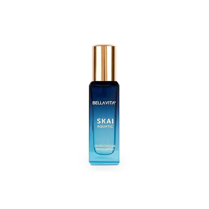 Bella Vita Luxury Skai Aquatic Liquid Eau De Cologne With Bergamot, Lavender & Patchouli Premium, Long Lasting Woody Fragrance For Unisex, 20ml