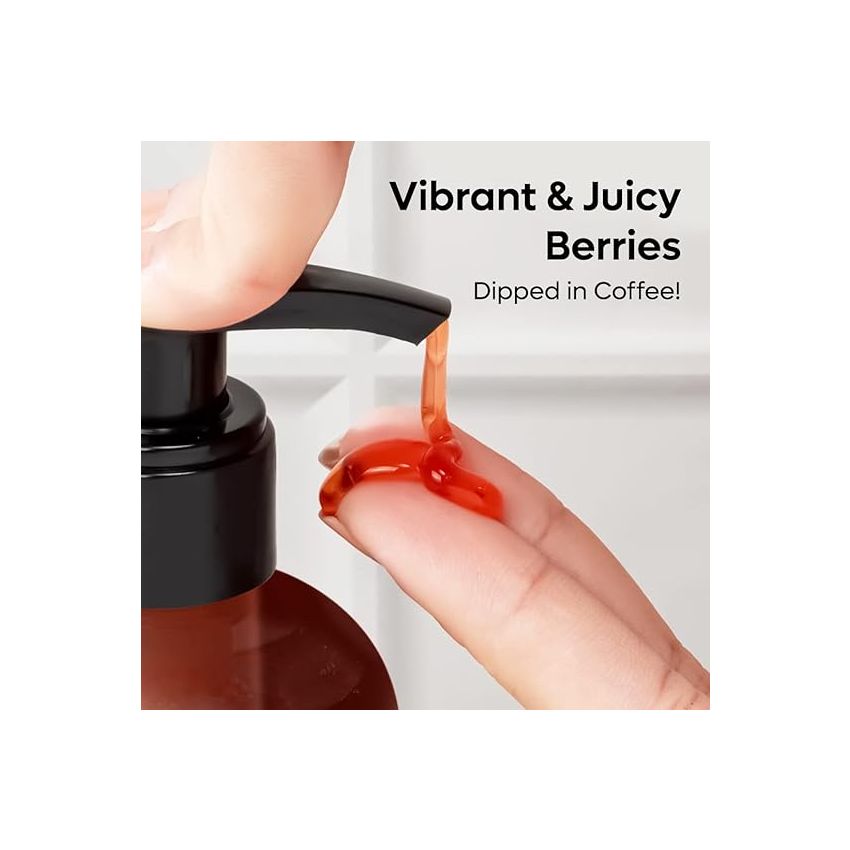 mCaffeine Coffee Body Wash with Berries - Value Pack of 2 | Sweet & Vibrant Berry Aroma | Vit C & E Rich Body Cleanser for Supple Skin | Sulphate Free Shower Gel for Men & Women - 200 ml