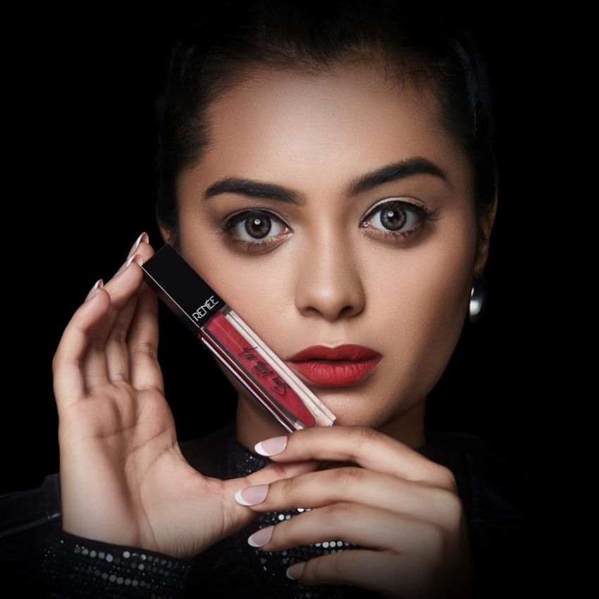 RENEE Stay With Me Matte Lip Color Hunger for Berry 5ml| Long Lasting, Light Weight & Non Transfer Formula| Water & Smudge Proof