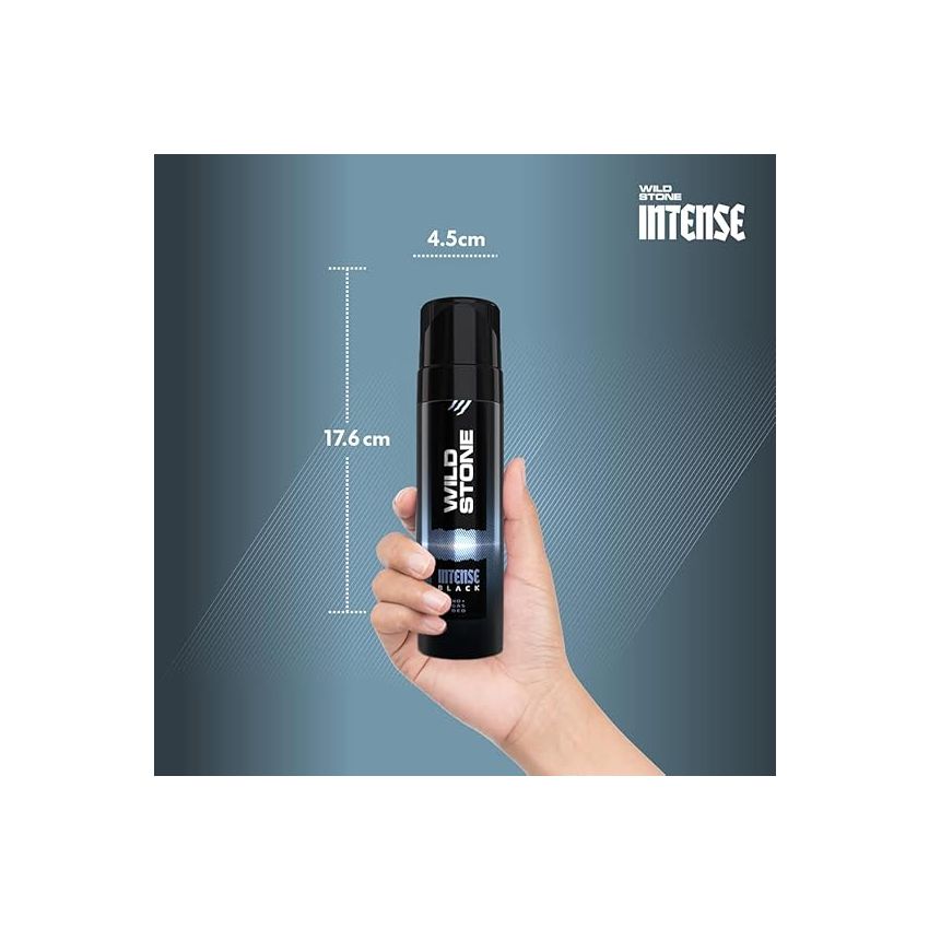 Wild Stone Intense Black No Gas Deo for Men, Long Lasting Deodorant Body Spray, 120ml