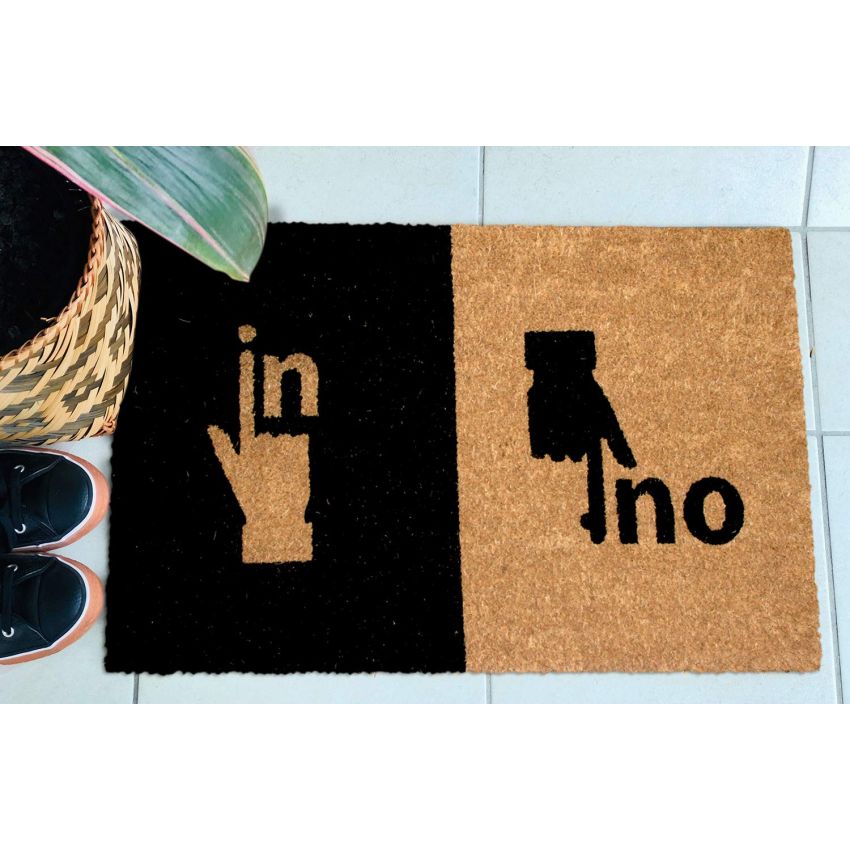 Onlymat Printed Door Mat (Black, Coir, 75 X 45 Cm)