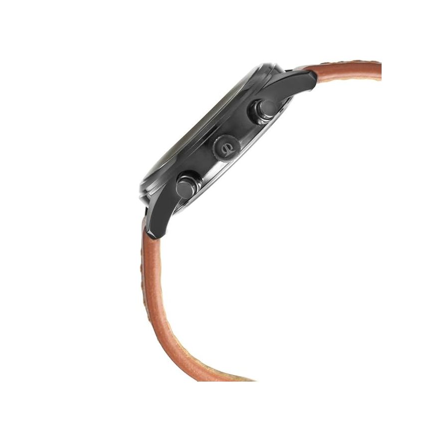 Titan Men's Metropolitan Charm: Men's Multifunctional Black Watch with Leather Strap-NS1805NL01