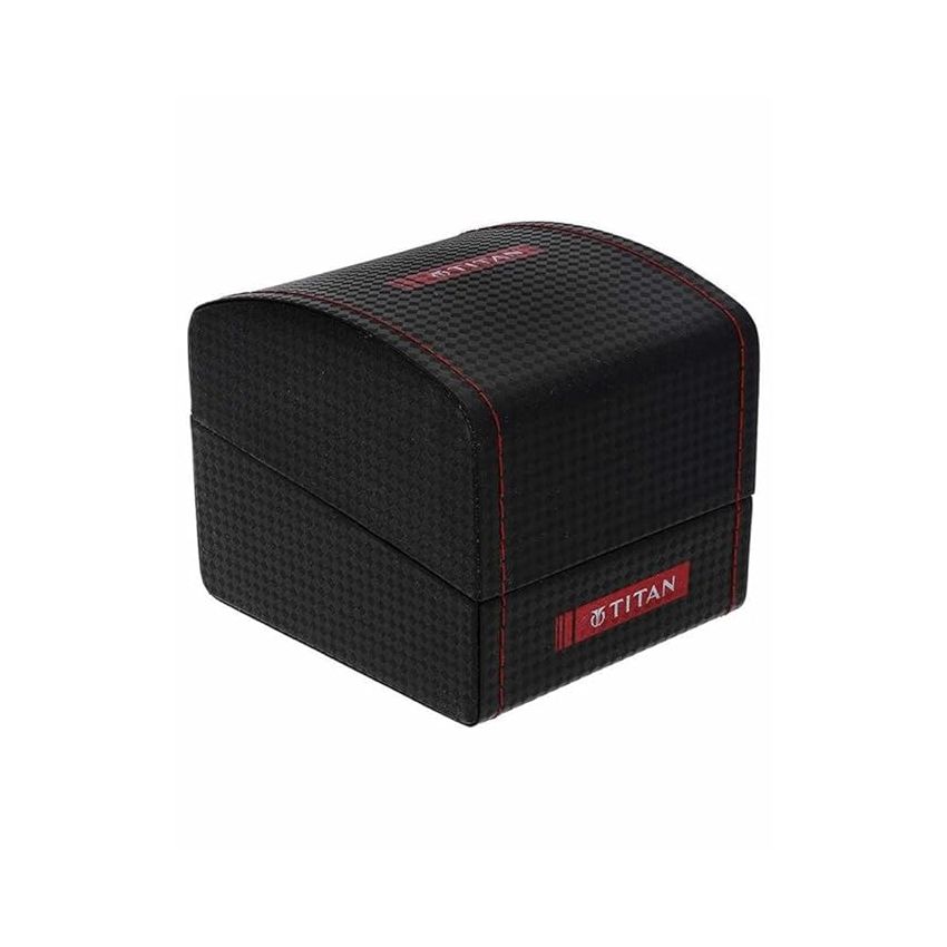 Titan Men's Metropolitan Charm: Men's Multifunctional Black Watch with Leather Strap-NS1805NL01