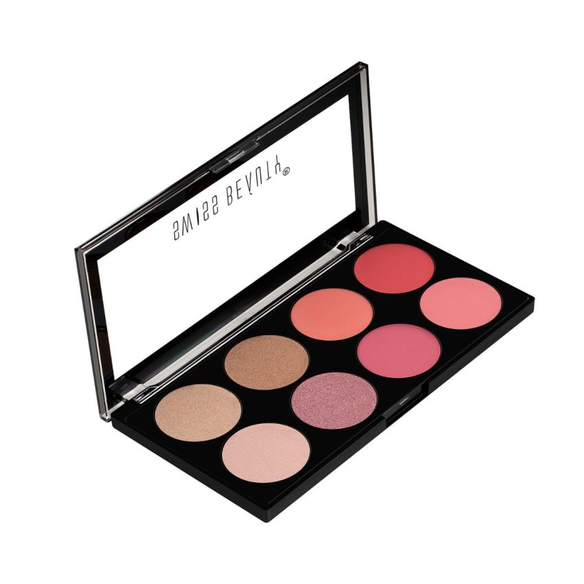 Swiss Beauty Ultra Blush Palette with highly blendable shades | Pigmented Blusher for a Natural Flush | Shade-1, 16gm|