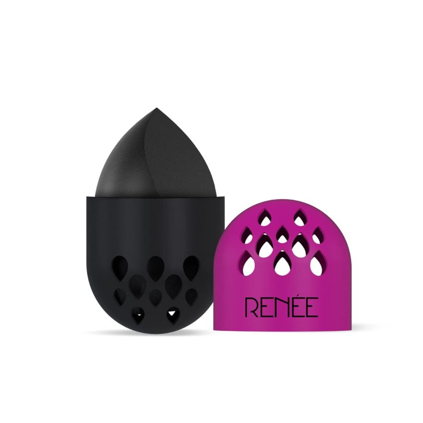 RENEE Master Blender 1Pc, 3-cut Saves Up to 60% Makeup | For Effortless Application of Dry & Wet Makeup | Comes With Airy & Travel-Friendly Silicone Case | For All Makeup Formulations | Cruelty-Free