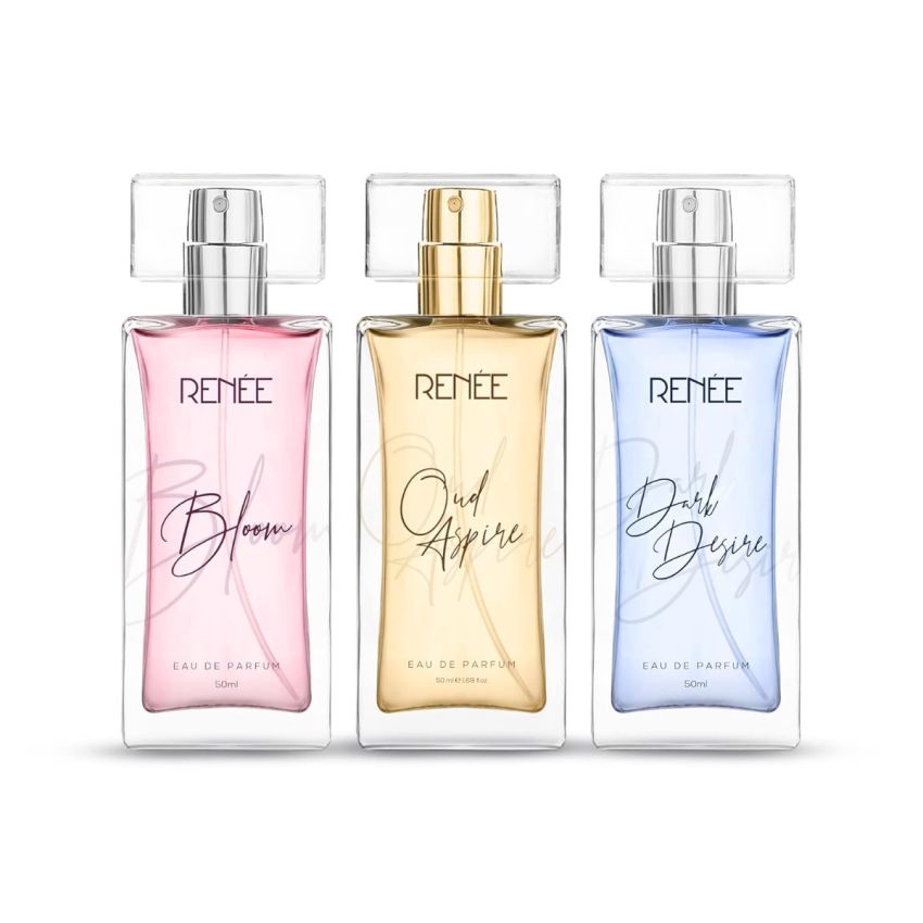 RENEE Eau De Parfum Premium Fragrance Set - Bloom, Dark Desire & Oud Aspire, 50ml Each
