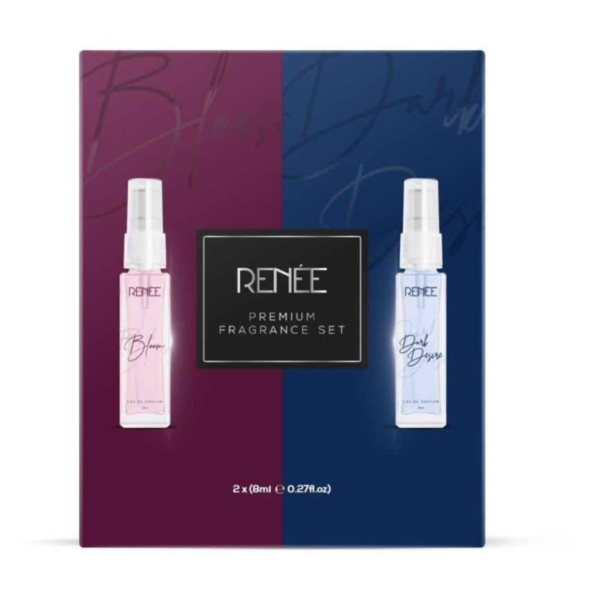 RENEE Eau De Parfum Premium Fragrance Bloom & Dark Desire Combo 8ml Each| Premium Long Lasting Luxury Perfume| Scent for All Occasions| Travel Friendly